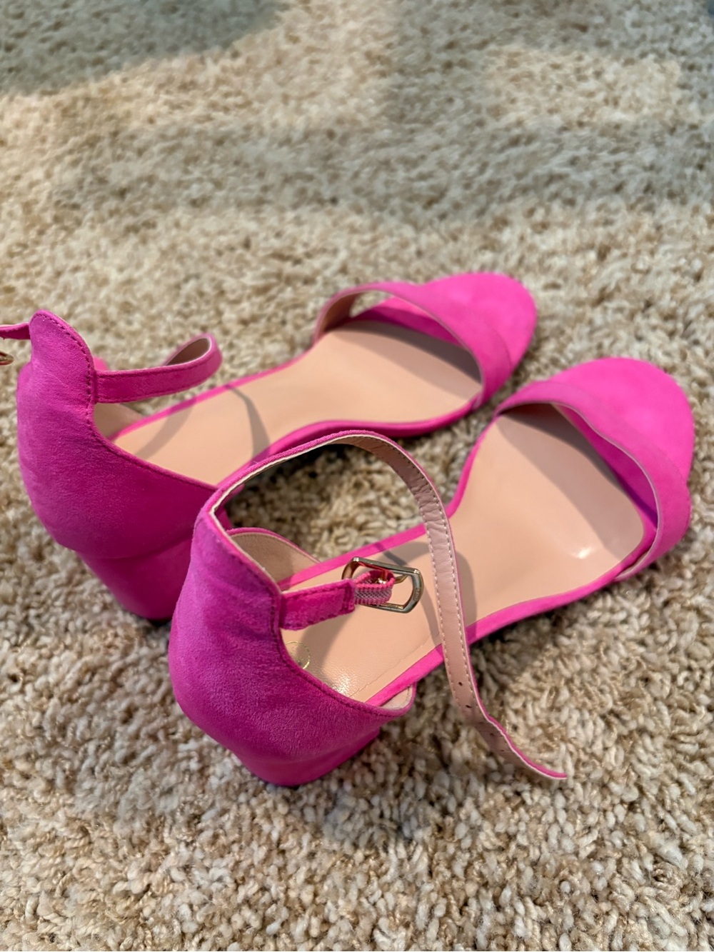Women’s Hot Pink Ankle-Strap Heels